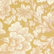 Golden Yellow and Ivory Floral Print Italian Paper ~ Tassotti
